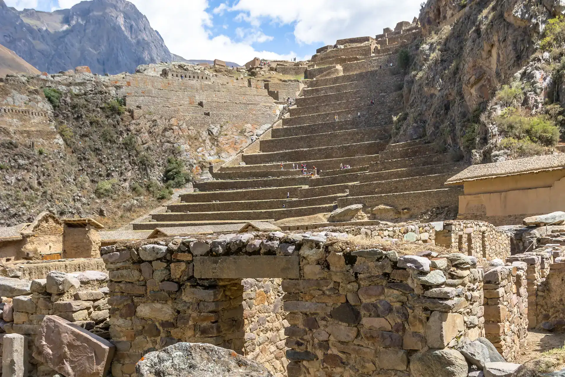 Inca terraces and ruins at Ollantaytambo