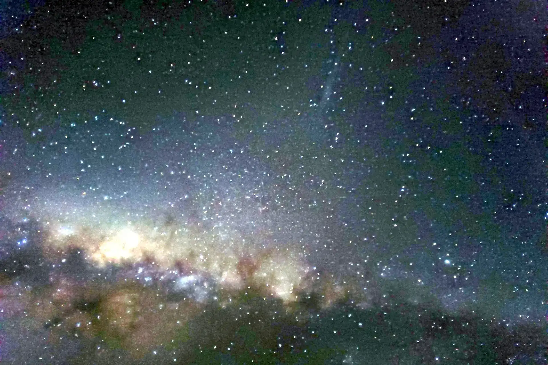 The Milky Way in the night sky over the Cusco Andes