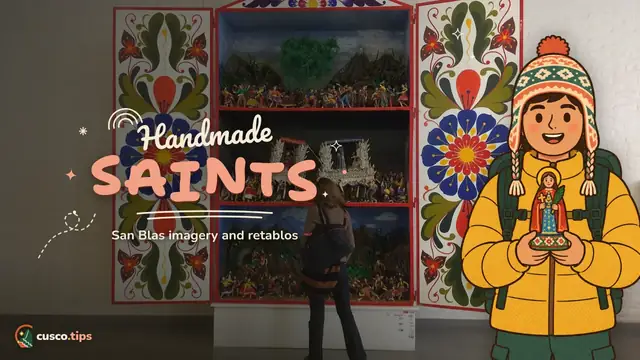 Handmade saints — San Blas religious imagery: saints, Niño Manuelito figures and retablos