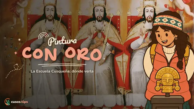 Pintura con oro — La Escuela Cusqueña de pintura: dónde verla y cómo comprar una reproducción
