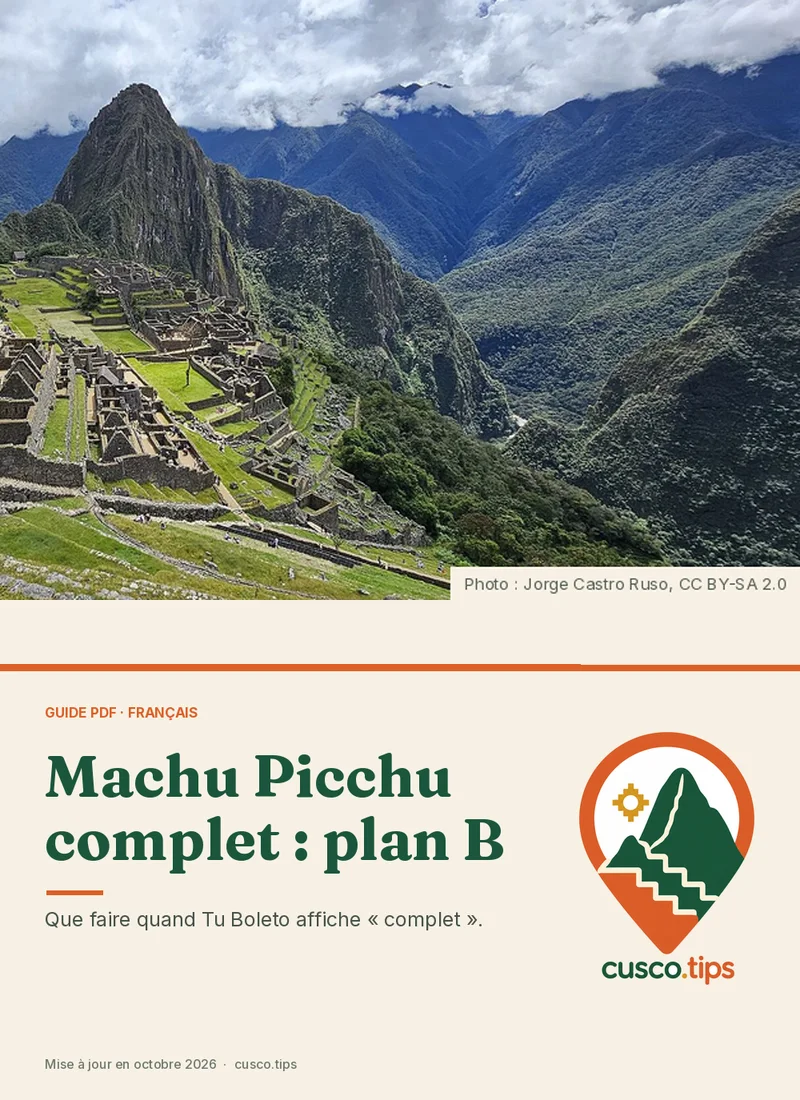 Couverture du guide PDF: Machu Picchu complet : plan B